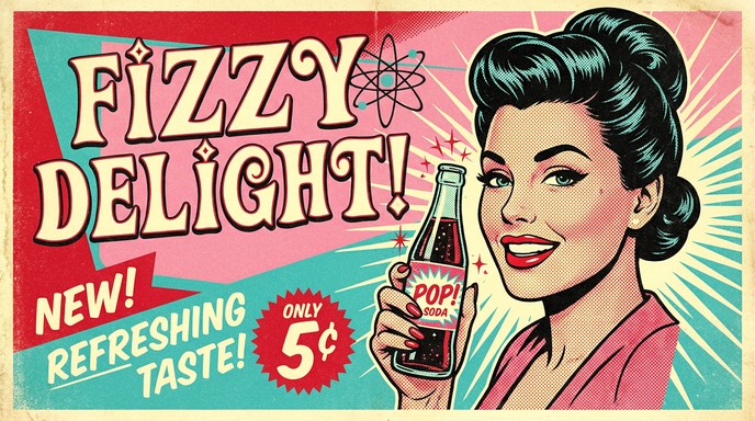 Free Retro Soda Advertisement Image - Retro, Vintage, Advertisement ...