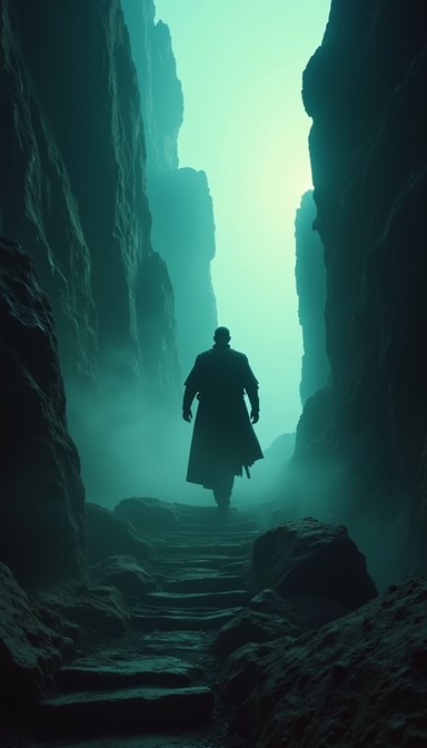 Silver Mist Steps Free Ascending Through Mist Image - Silhouette, Mist, Canyon | Download ...
