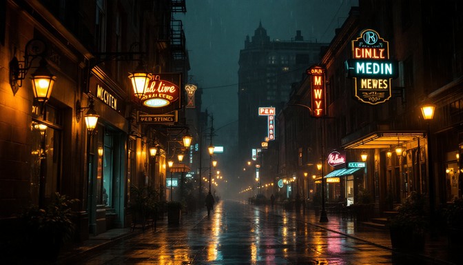 Free Rainy Vintage Street Image - Vintage, Noir, Rainy | Download at ...