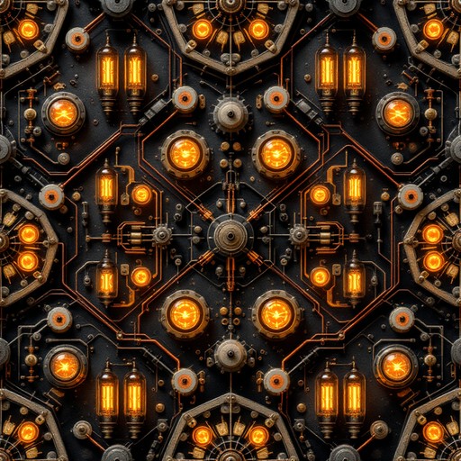 Wire Pattern Electronic Free Glowing Industrial Patterns Image - Industrial, Vintage, Amber ...