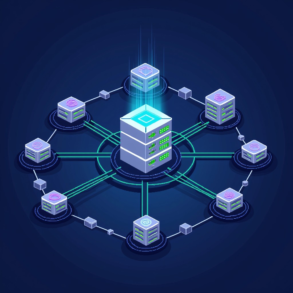 Data Network Flow Image Free Network Data Flow Image - Network, Isometric, Database | Download ...