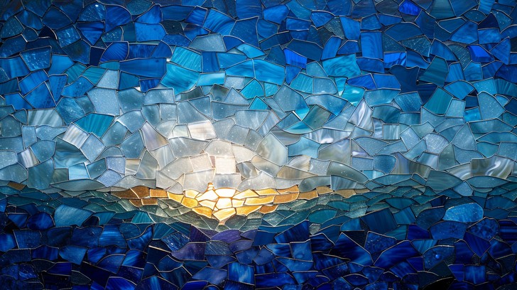 Free Blue Glass Mosaic Image - Blue, Glass, Mosaic | Download at StockCake
