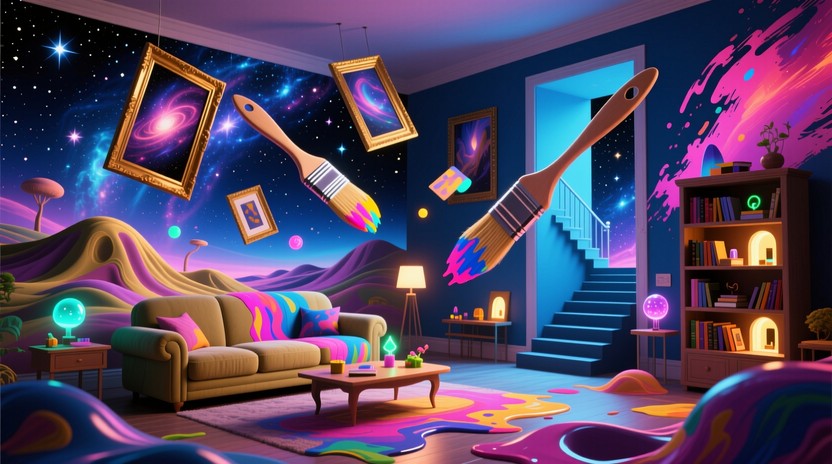 Free Cosmic Dream Room Image - Surreal, Cosmic, Futuristic | Download ...