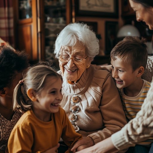 Free Joyful Family Moment Image Family, Grandmother, Children