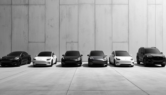 Free Tesla Evolution Lineup Image - Tesla, Automotive, Monochrome ...