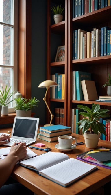 Free Productive study session Image - Studying, Books, Tablet ...