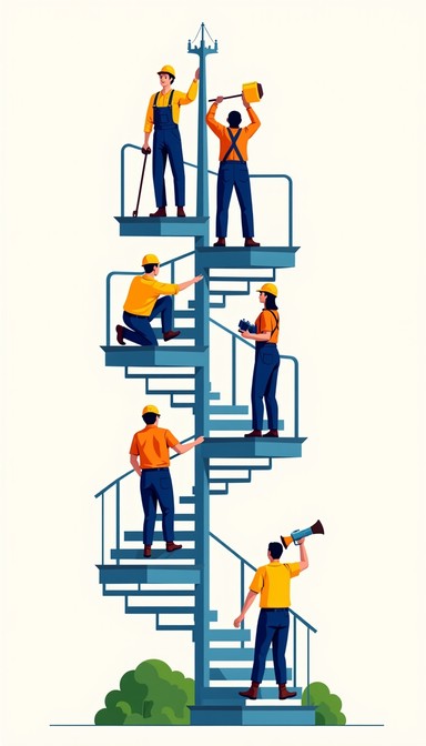 Workers Rising Free Workers Rising Together Image - Workers, Trades, Staircase ...