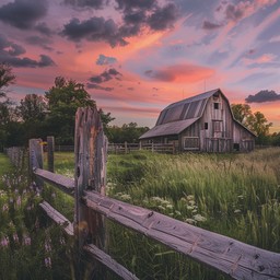 Free Rustic Sunset Serenity Image - Sunset, Barn, Countryside ...