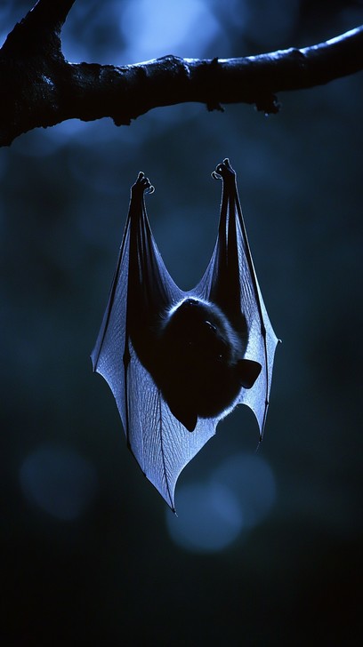 Download Bat hanging upside-down Image - Bat, Nocturnal, Forest | StockCake