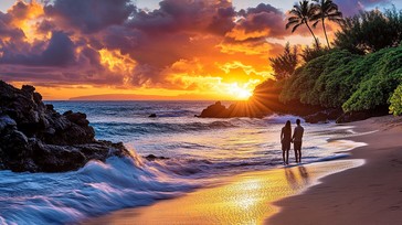 アンソニー・キャセイ　SUNSET ROMANCE ハワイ Download Beach Sunset Romance Image - Sunset, Beach, Couple