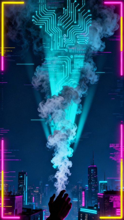Free Digital Smoke Rising Image - Cyberpunk, Neon, Smoke | Download at ...
