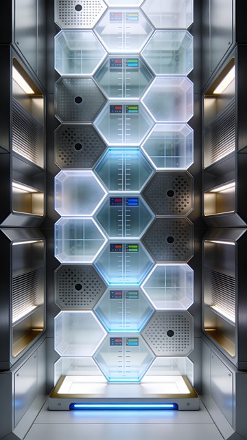 Download Futuristic Laboratory Architecture Image - Hexagonal ...