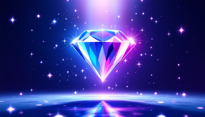 Rotating Diamond With Reflection Free Magical Floating Diamond Image - Diamond, Magical, Anime ...