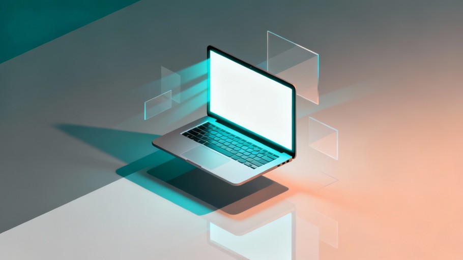 Free Tech Productivity Visualization Image - Laptop, Isometric ...