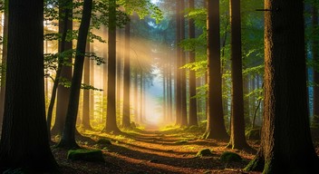 Free Enchanted Forest Path Image - Forest, Sunbeams, Path | Download at ...