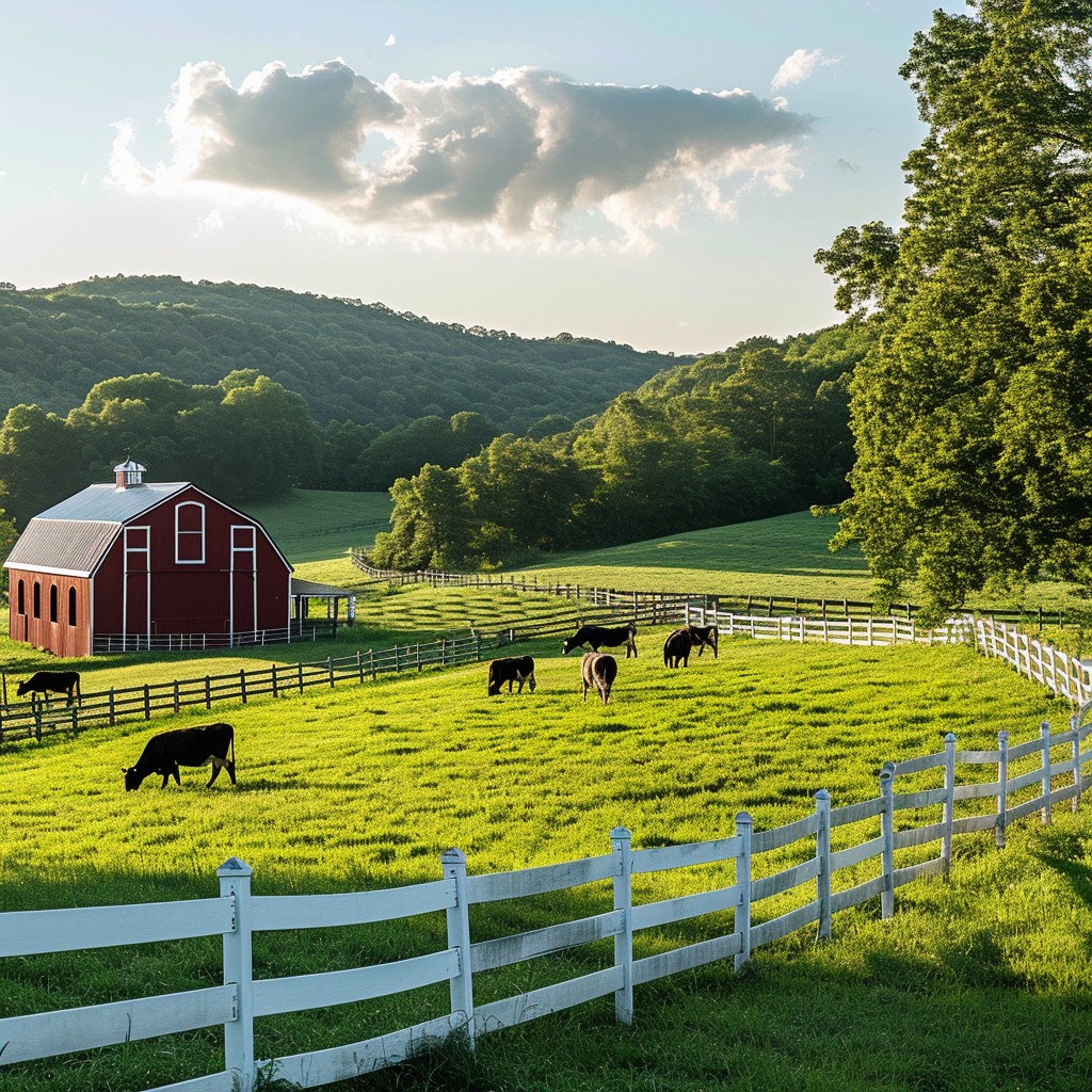 Free Pastoral Farm Scene Image - Farm, Pasture, Cattle | Download at ...