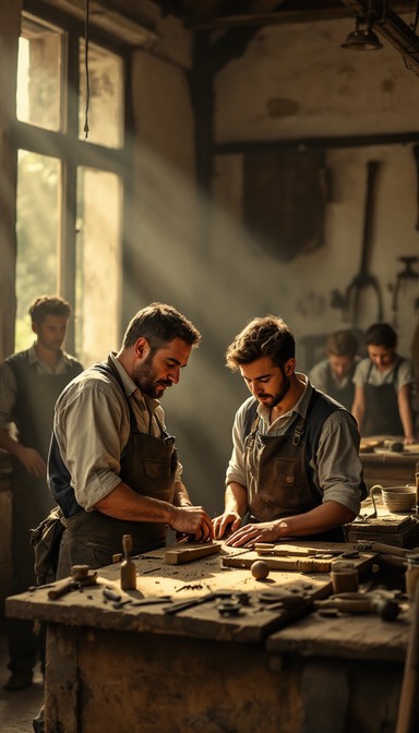 Free Craftsman Teaching Apprentice Image - Woodworking, Craftsman ...