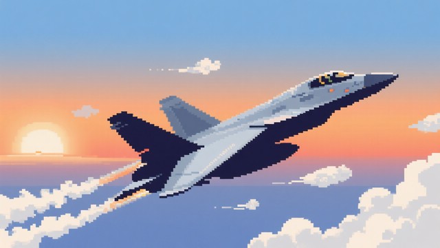 Free Pixel Fighter Sunset Image - Fighter, Jet, Pixel | Download at ...