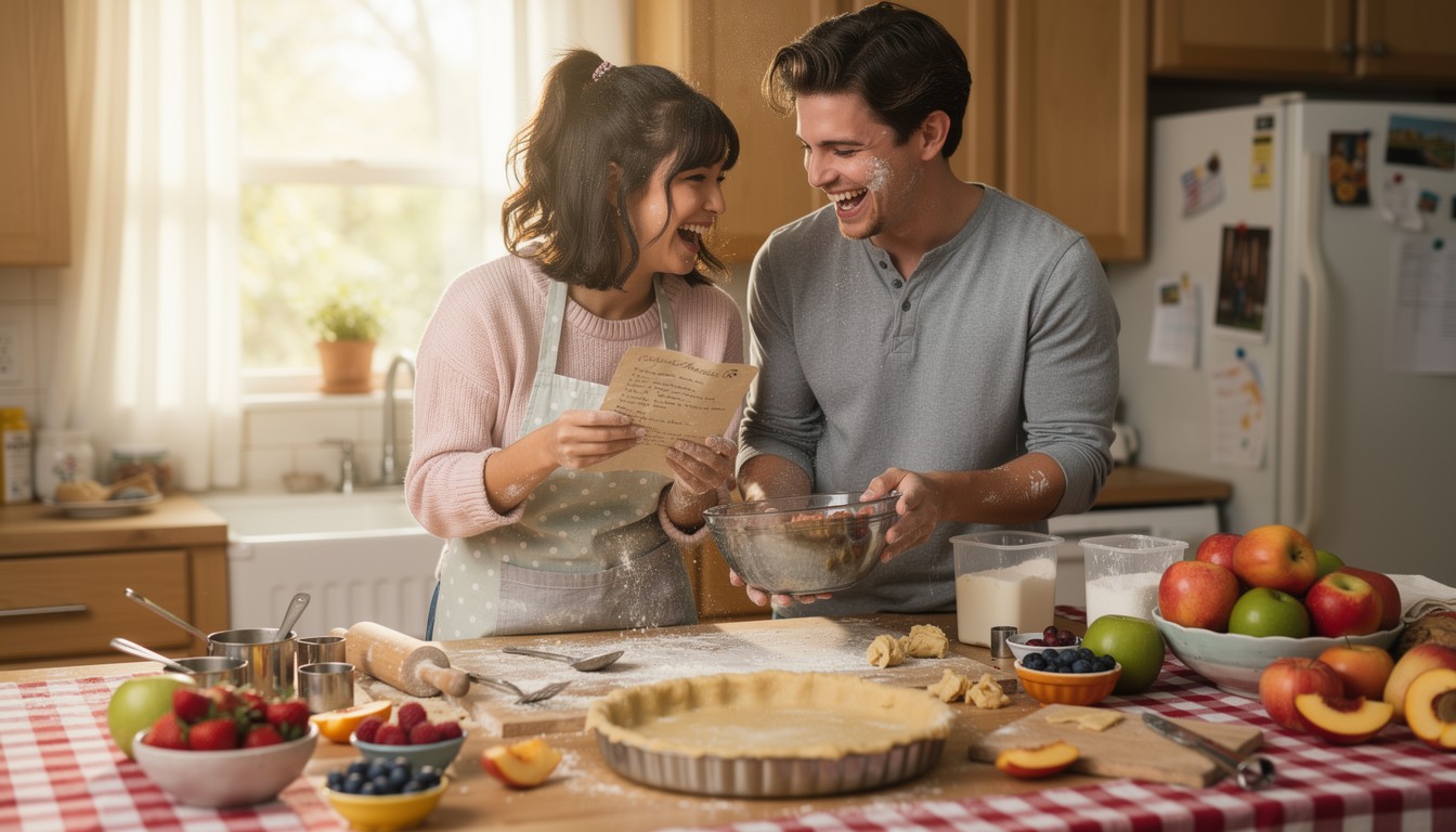 Free Baking Together Messily Image - Couple, Baking, Kitchen | Download ...