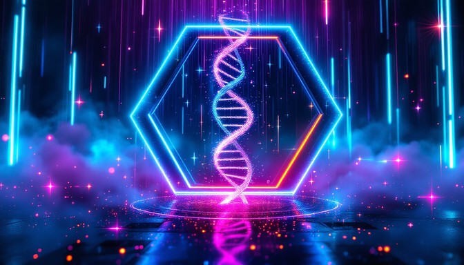 Free Neon DNA Portal Image - Dna, Cyberpunk, Neon | Download at StockCake