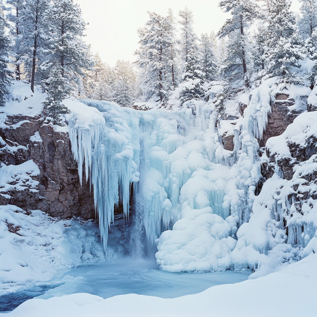 Free Frozen waterfall scene Image - Winter, Snow, Waterfall | Download ...