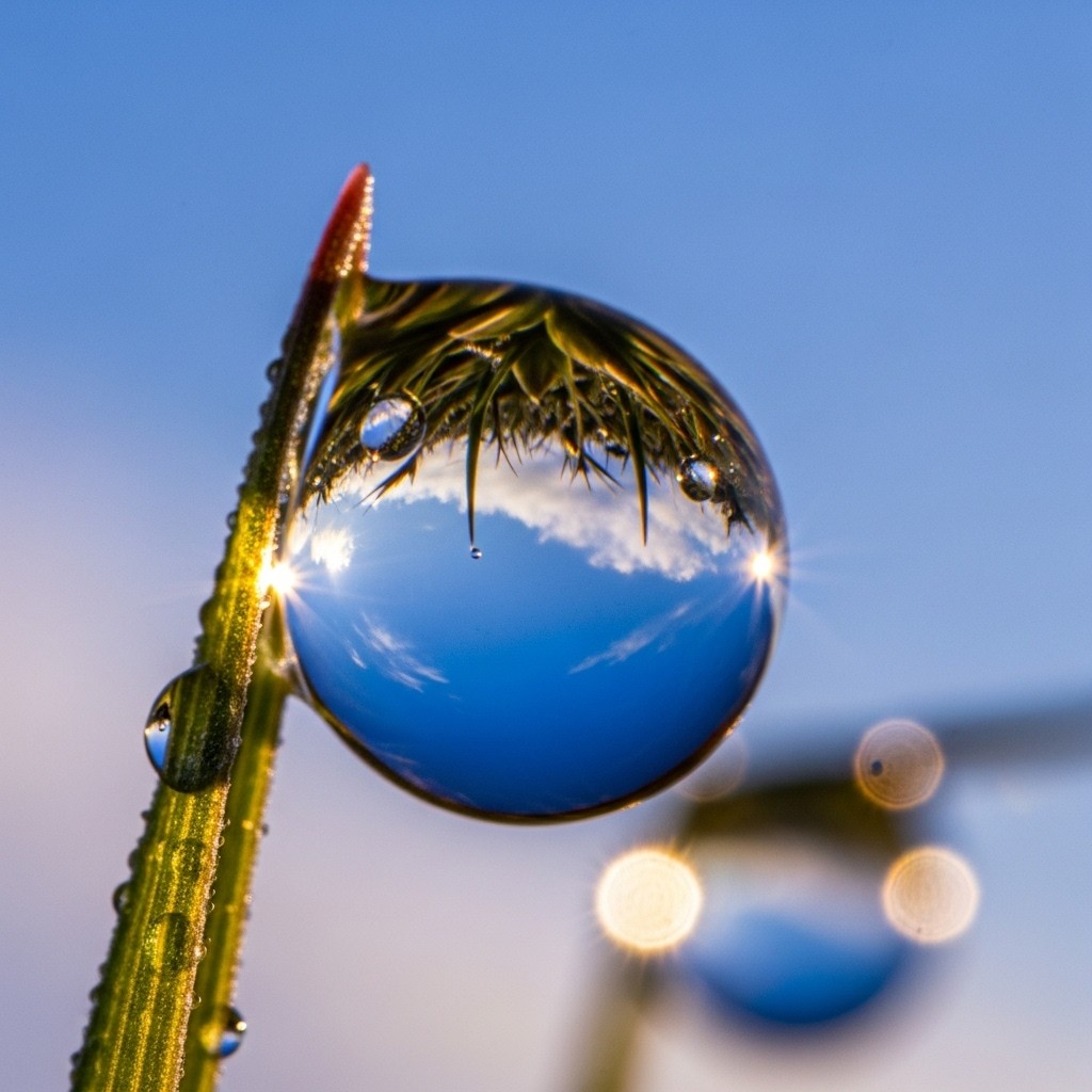 Free Sky Within Droplet Image - Water, Droplet, Dewdrop | Download at ...
