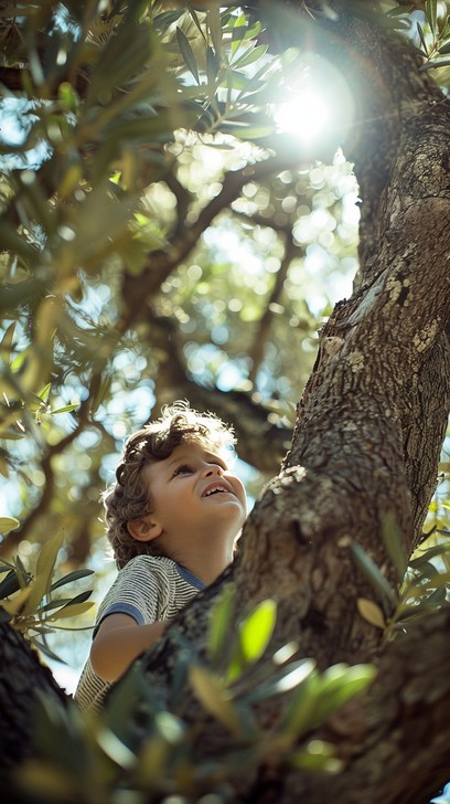 Free Child climbing tree Image - Child, Climbing, Tree | Download at ...