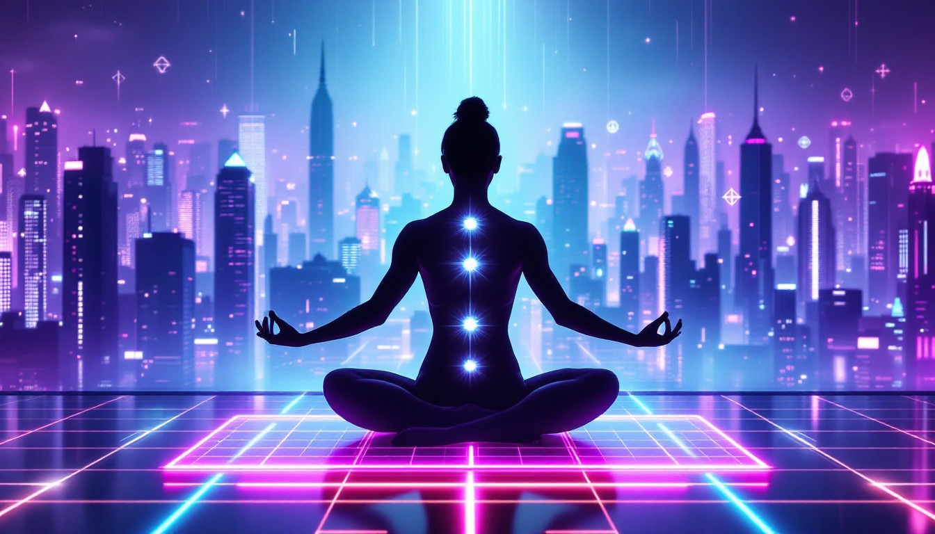Free Cyber Meditation Awakening Image - Meditation, Cyberpunk, Chakra ...