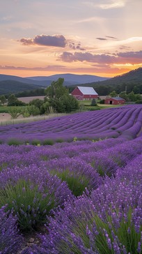Free Lavender Sunset Farm Image - Lavender, Sunset, Farm | Download at ...