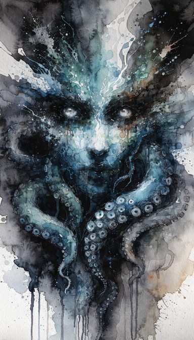Free Oceanic Tentacle Transformation Image - Watercolor, Portrait ...