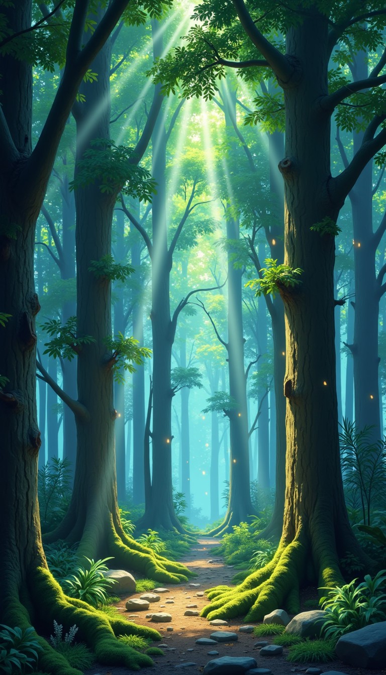 Free Enchanted Forest Path Image - Forest, Sunbeams, Path | Download at ...