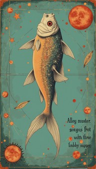 Free Celestial Aquatic Specimen Image - Fish, Cosmic, Teal | Download ...