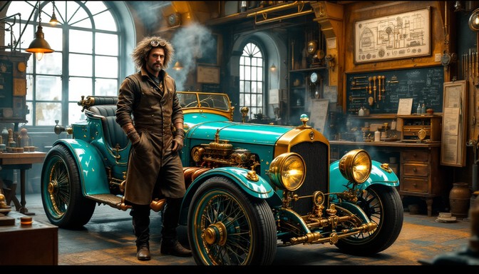 Free Victorian Automotive Genius Image - Steampunk, Inventor, Victorian ...