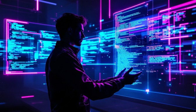 Free Holographic Coding Future Image - Cyberpunk, Programmer ...