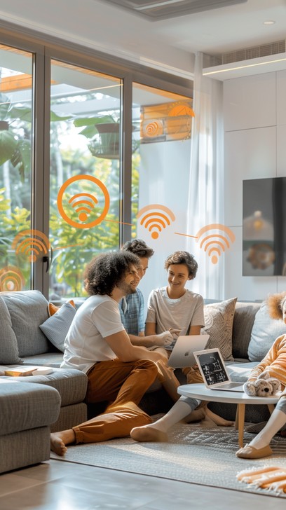 Free Connected Home Life Image - Living Room, Technology, Connectivity ...