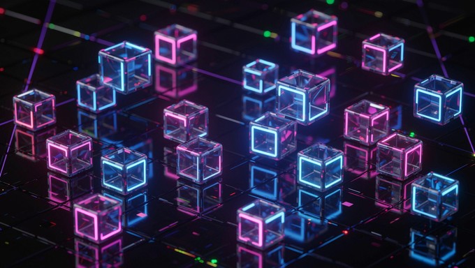 Free Neon Pixel Cubes Image - Cyberpunk, Neon, Pixel | Download at ...