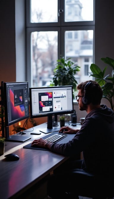 Free Designer At Work Image - Workspace, Design, Monitors | Download at ...