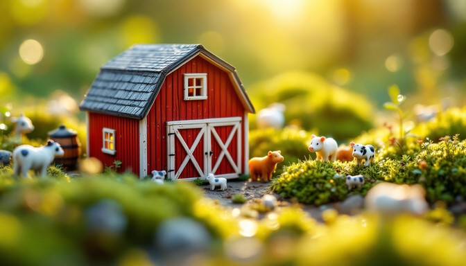 Free Tiny Red Barn Image - Barn, Miniature, Macro | Download at StockCake