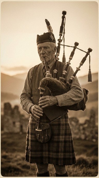 Free Highland Bagpiper Portrait Image - Bagpiper, Scottish, Highland ...