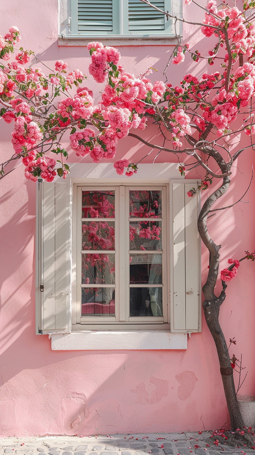 Free Blossom Framed Window Image - Pink, Flowers, Window | Download at ...