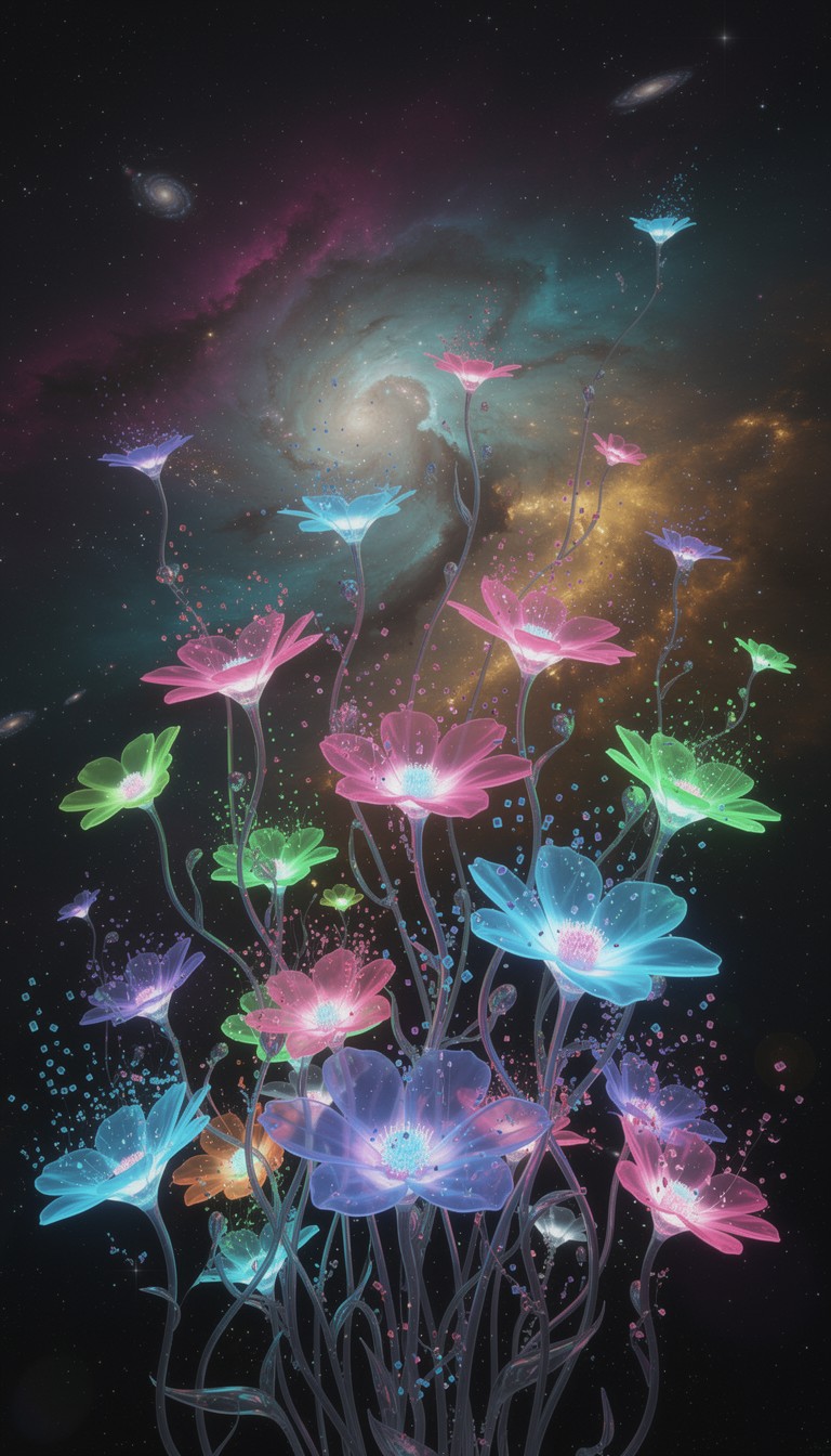 Free Cosmic Neon Garden Image - Space, Cosmic, Flowers | Download at ...