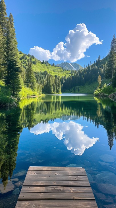Free Serene Lake View Image - Lake, Reflection, Forest | Download at ...