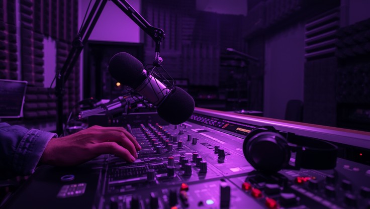 Radio Station Studio Background