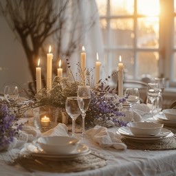 Free Elegant Dinner Setting Image - Dining, Candles, Tableware ...