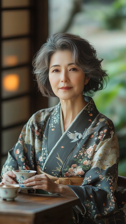 Free Elegant traditional tea Image - Elderly, Woman, Kimono | Download ...