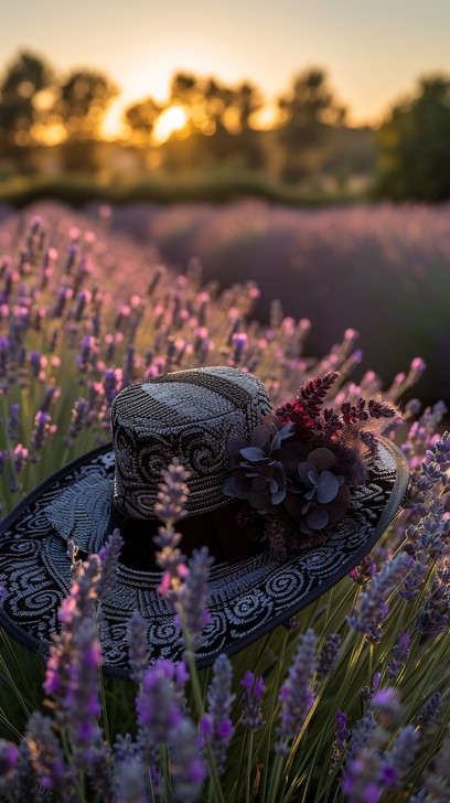 Free Lavender Field Sunset Image - Sunset, Lavender, Hat | Download at ...