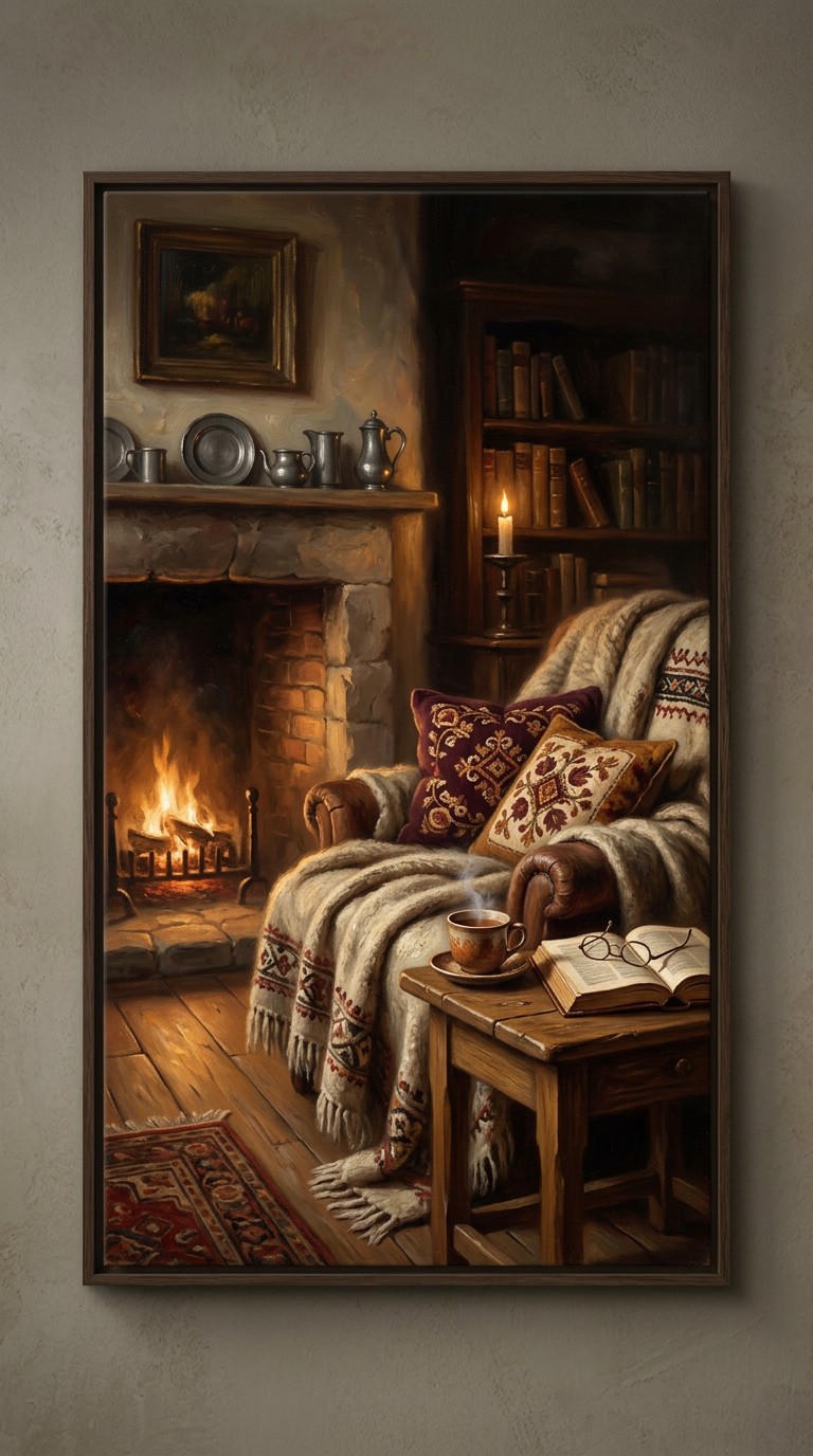 Fireside Rocking Chair Reading Free Cozy Fireside Reading Image - Fireplace, Cozy, Reading | Download ...