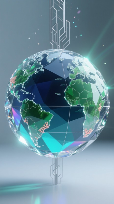 Free Crystalline Digital Earth Image | Download at StockCake