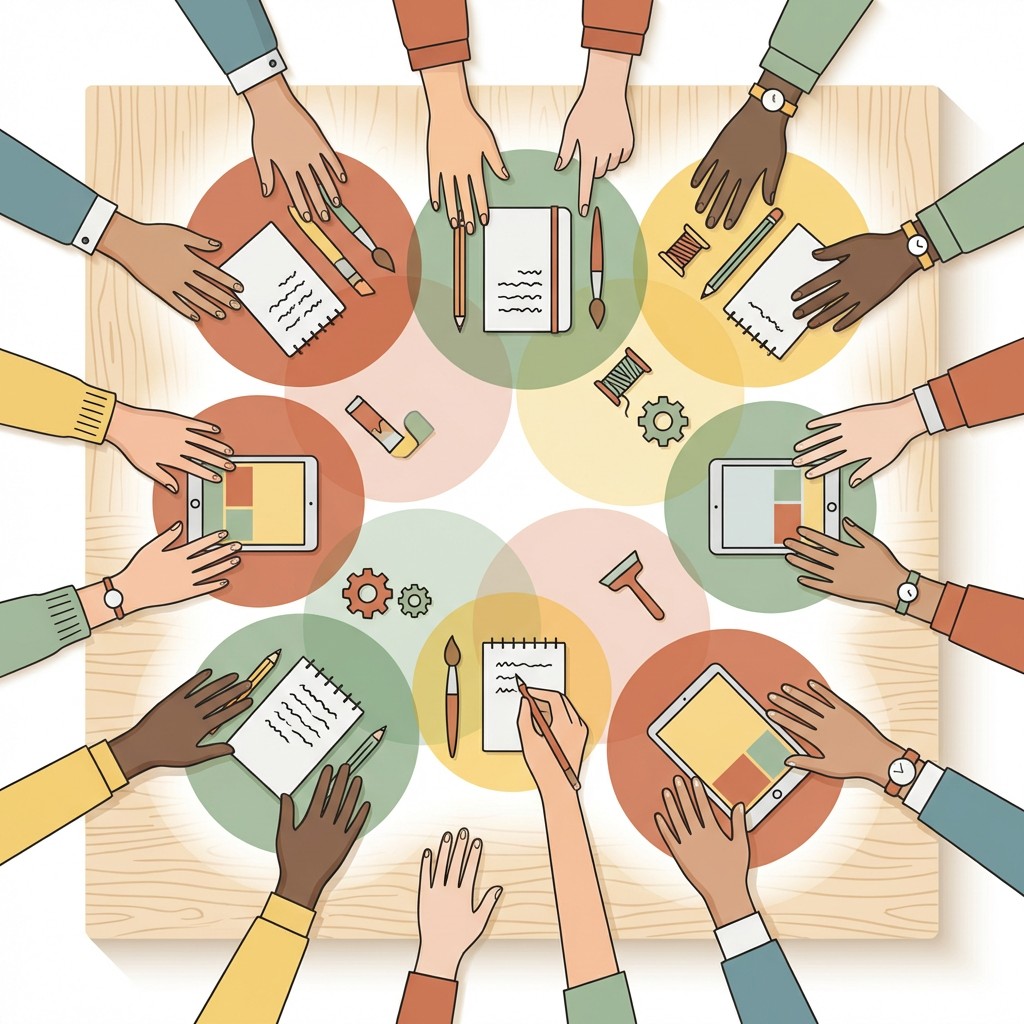 Free Collaborative Learning Circle Image - Collaboration, Teamwork ...