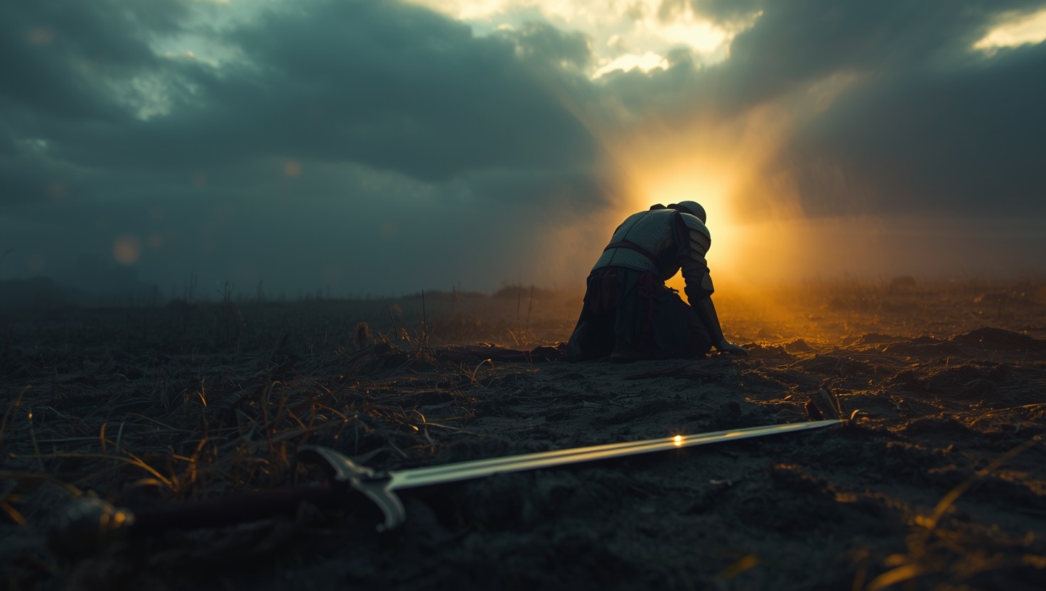 Free Knight's Solemn Defeat Image - Knight, Warrior, Silhouette ...